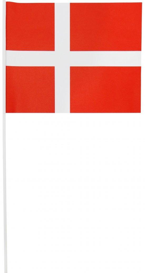 Table Decorations Dannebrog Flag Red/White 10-pack