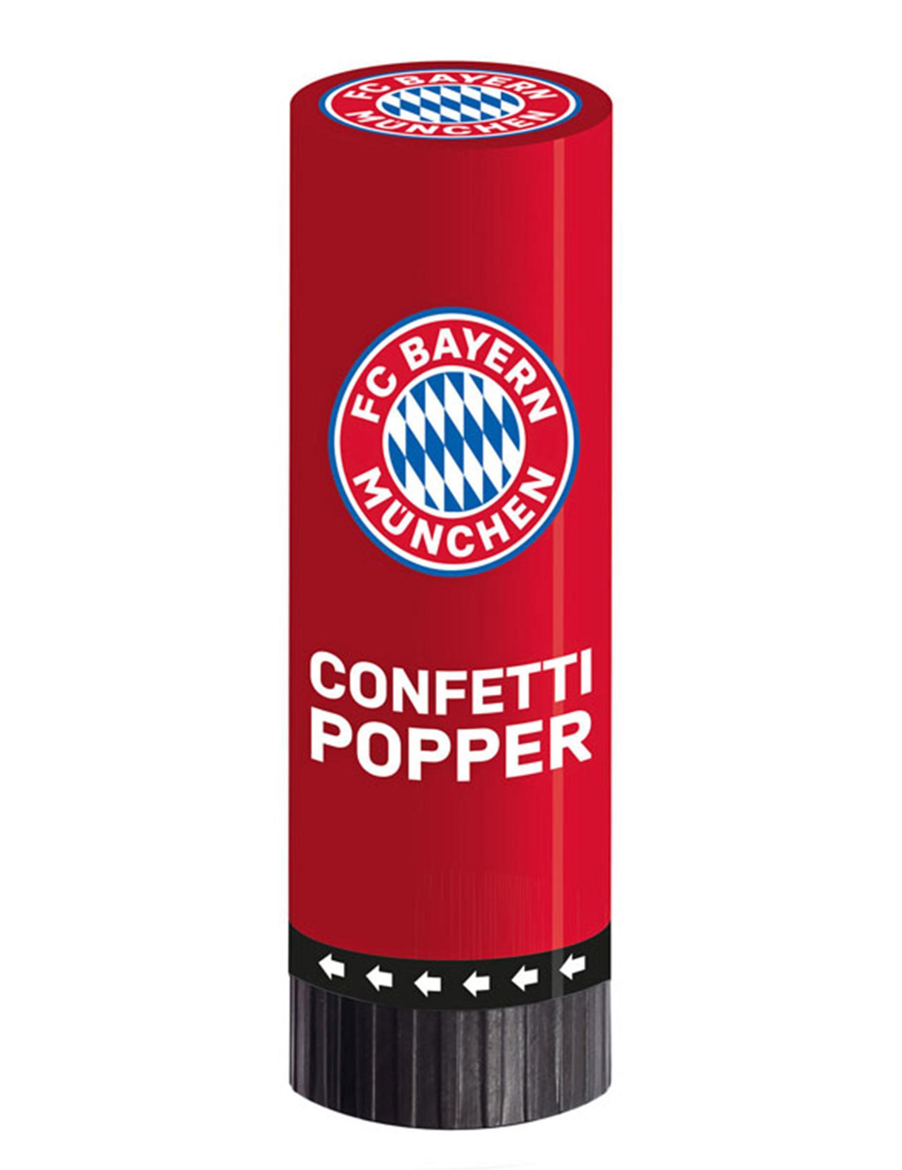 Amscan 2 FC Bayern München konfettikanoner 15 cm
