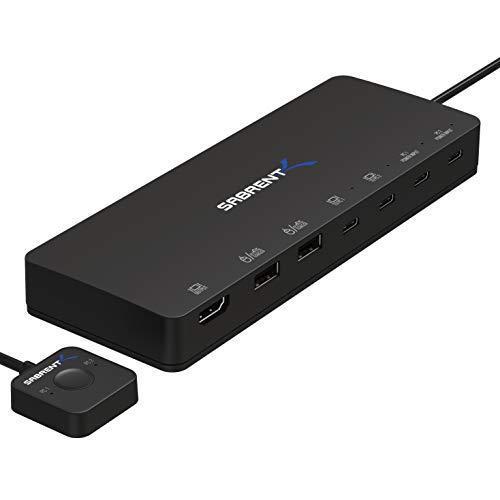 Sabrent 2-Port USB Type-C KVM-switch med 60 Watt Power Delivery-alternativ (USB-KCPD)