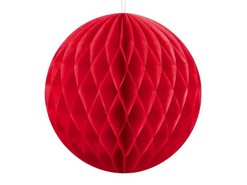 PartyDeco Honeycomb Ball 10cm Red