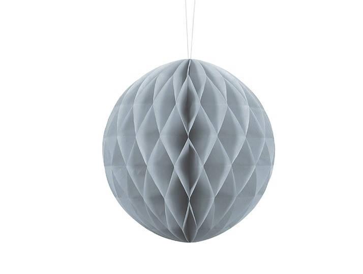 PartyDeco Honeycomb Ball 10cm Light Grey