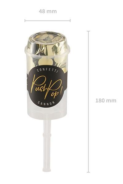PartyDeco Konfetti Push Pop Guld Metallic