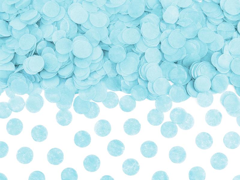 PartyDeco Confetti Circles Light Sky Blue