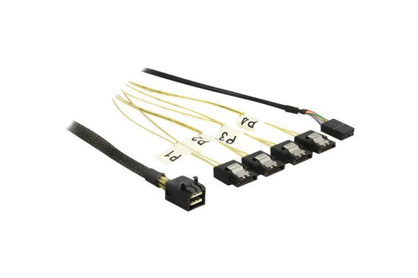 DeLock kabel mini SAS HD SFF-8643 > stift omvänd + sidoband 0.5m