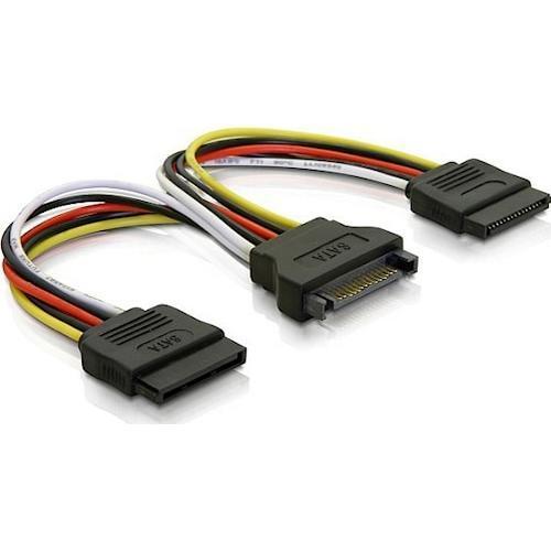 Deltaco SATA-2SATA M-F 0.1m