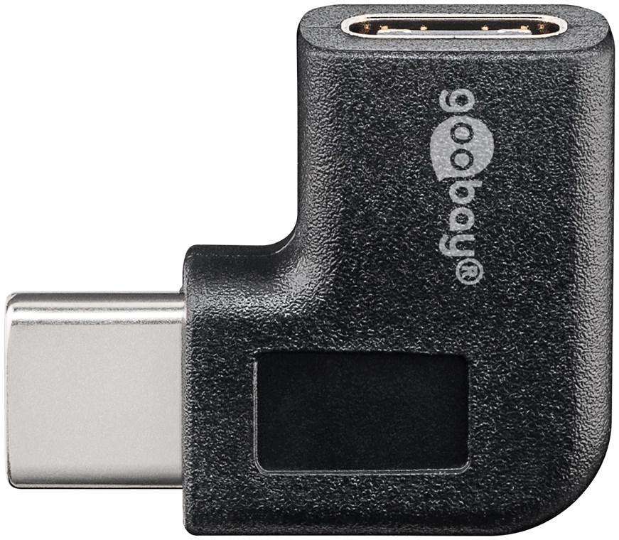 Goobay 90° USB C - USB C 2.0 Angled M-M Adapter