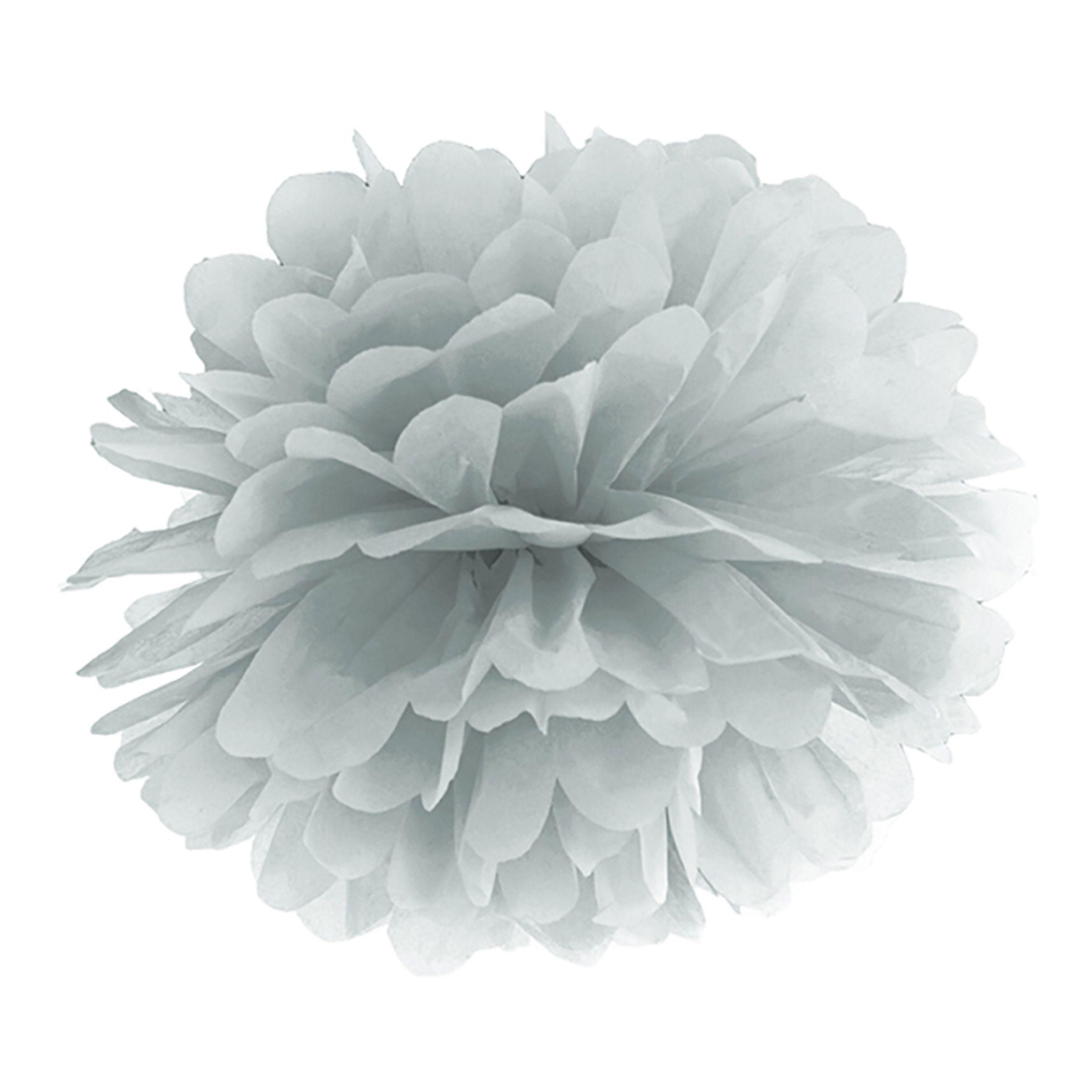 PartyDeco Pom Pom Sølv Hængende Dekoration 25 cm