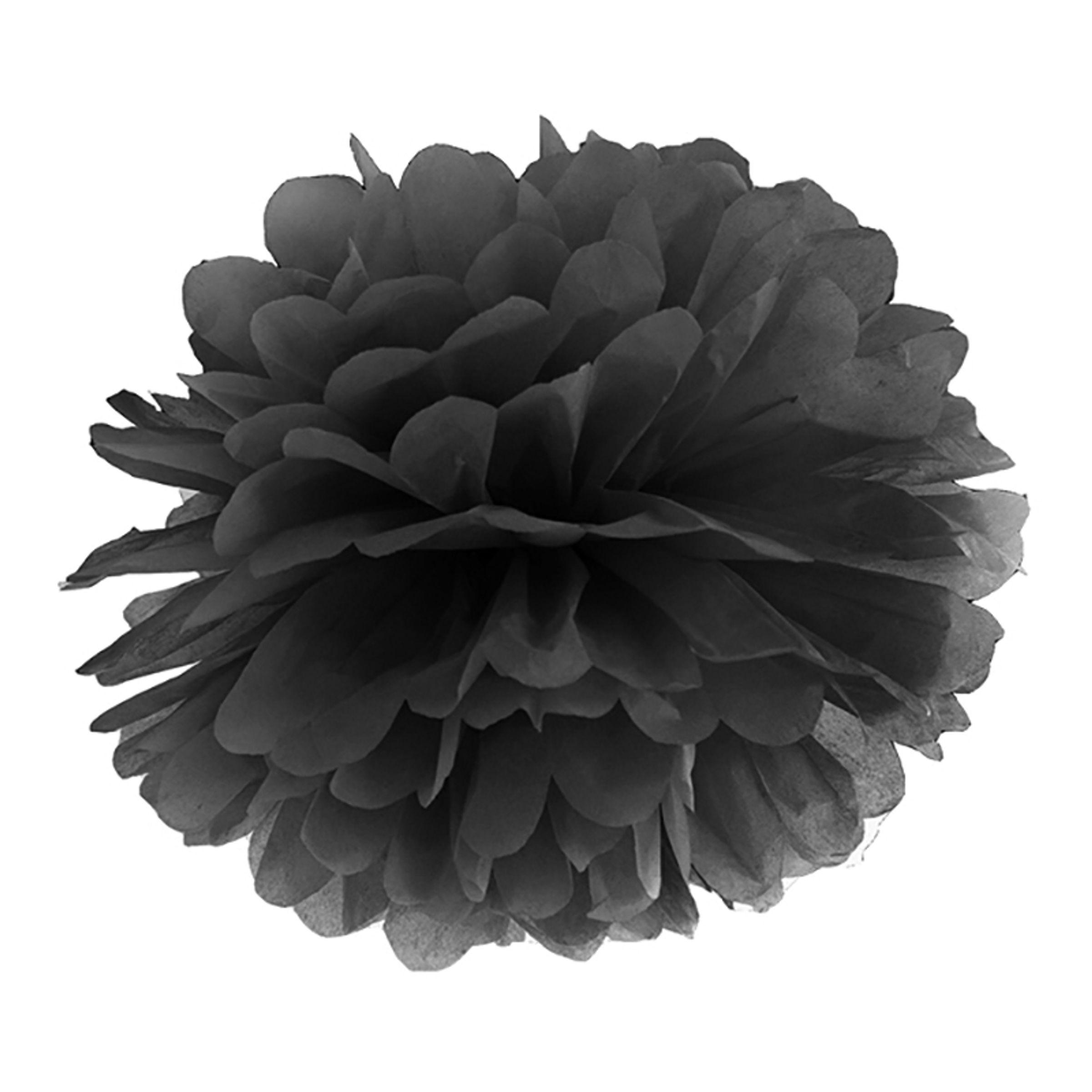 PartyDeco Pompom Svart 25 cm