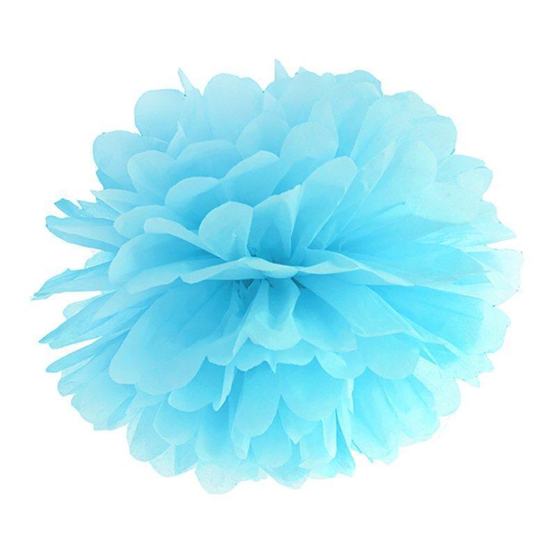 PartyDeco Pom Pom Sky Blue 25cm