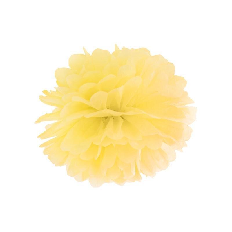 PartyDeco Pom Pom Gul Hängande Dekoration