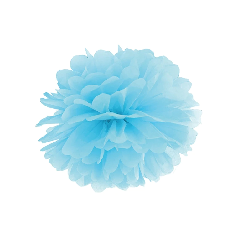 PartyDeco Pom Pom Light Misty Blue 25cm
