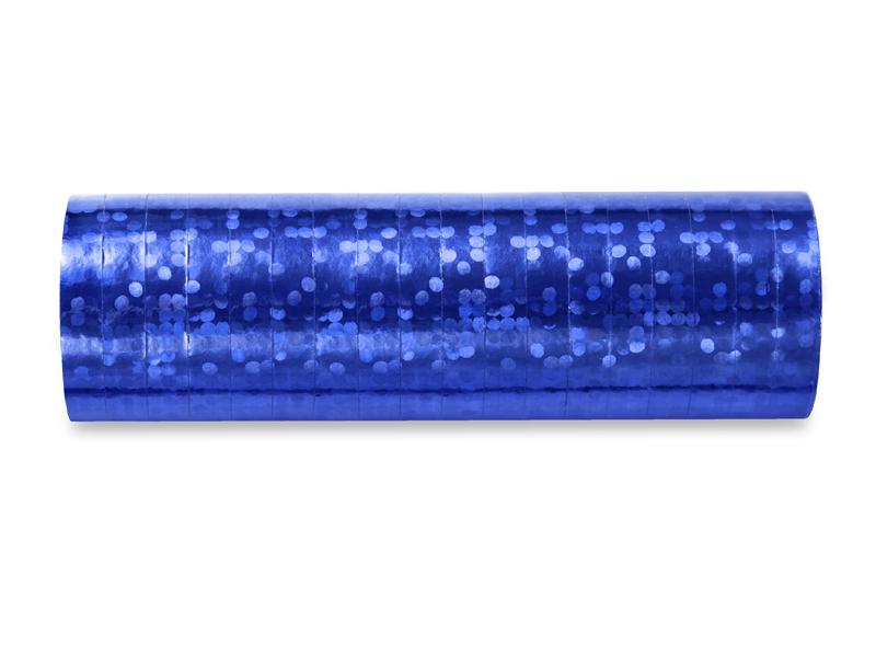 PartyDeco Streamer Holographic Blue 18-pcs