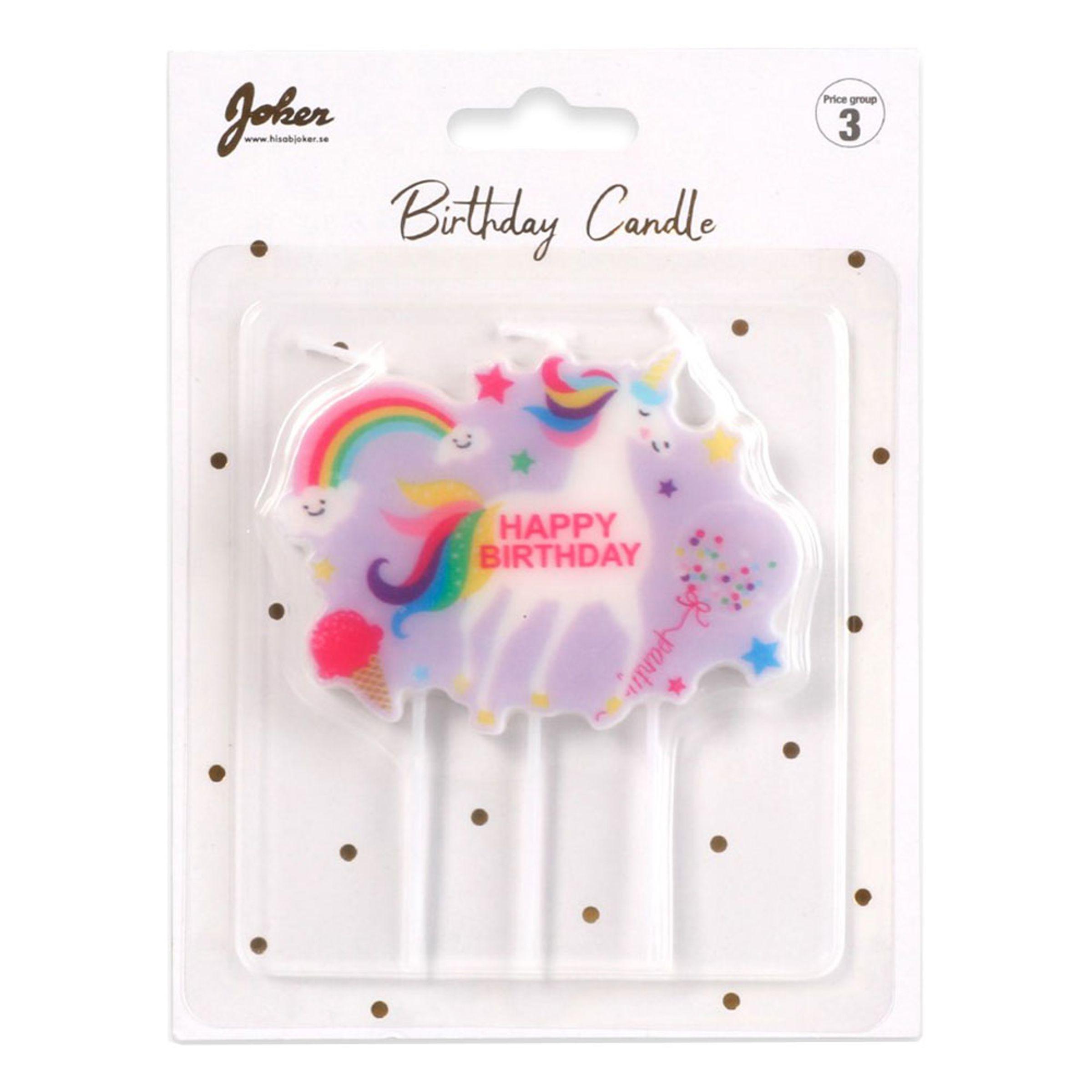 Hisab Joker Tårtljus unicorn