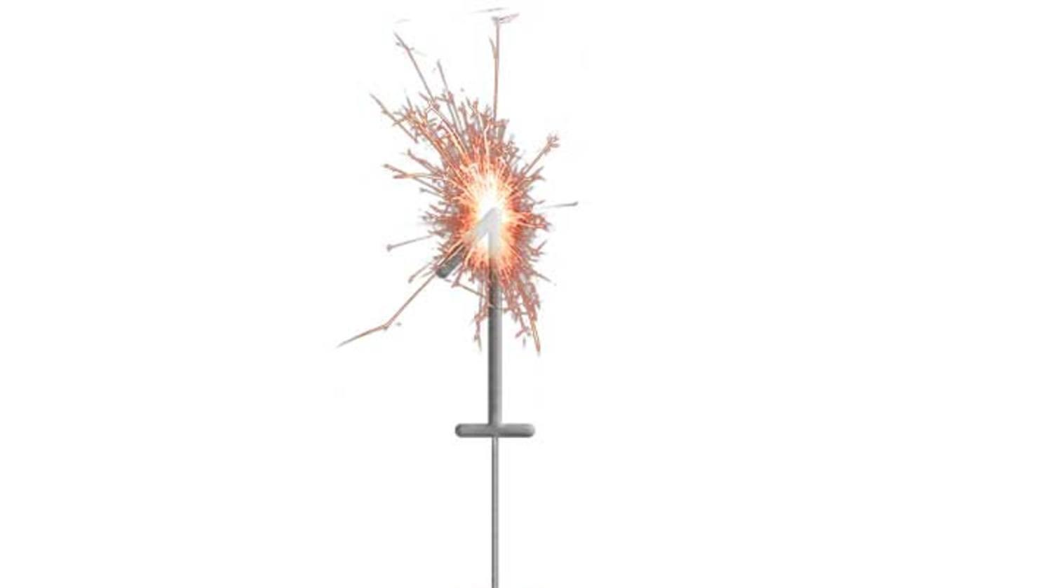 Folat Sparkler Number 1 Silver