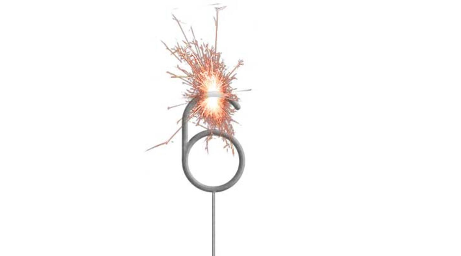 Folat Sparkler Number 6 Silver