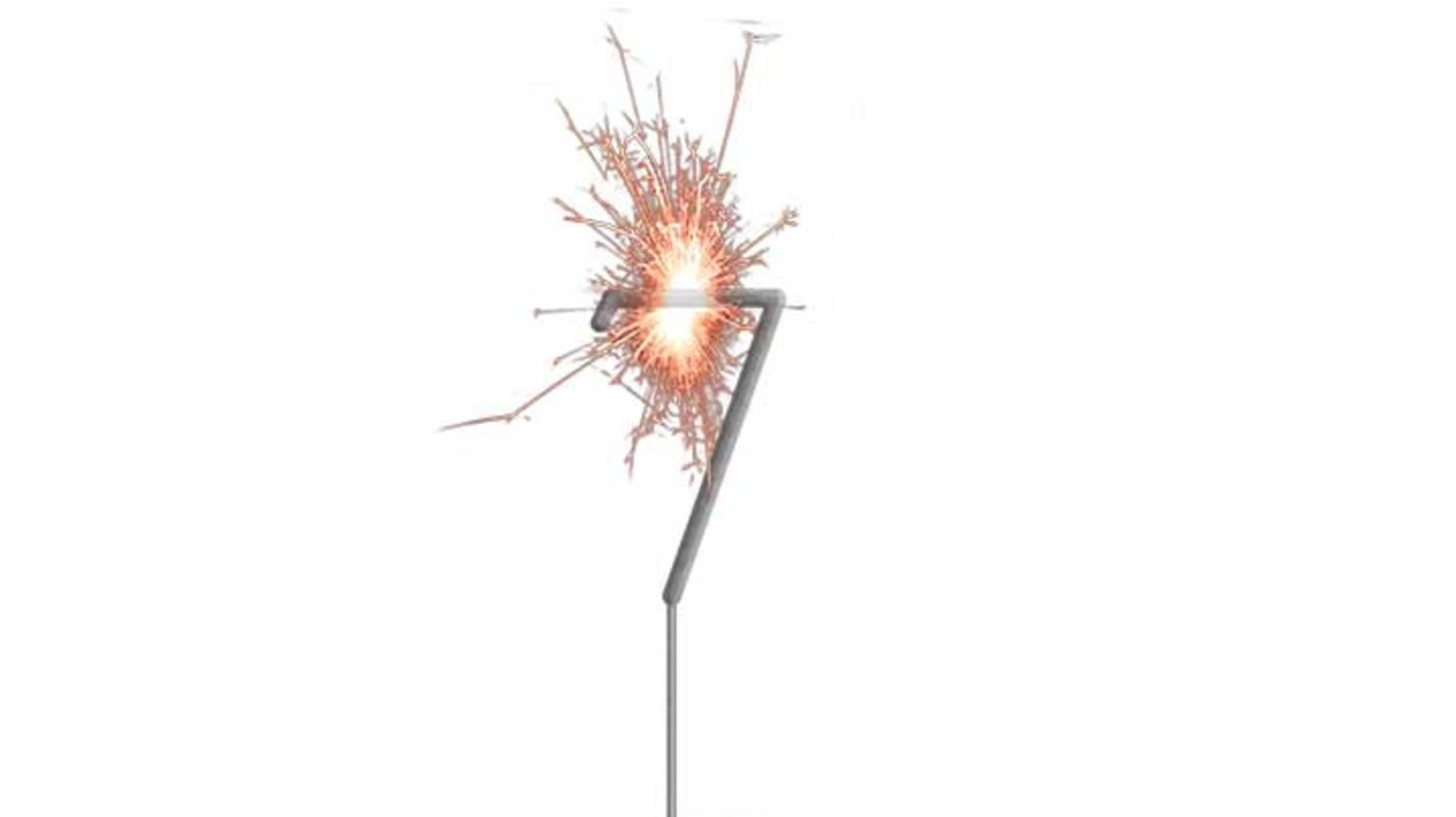 Folat Sparkler Number 7 Silver