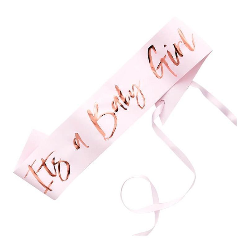Ginger Ray Sash It´s a Baby Girl Pink/Rose Gold