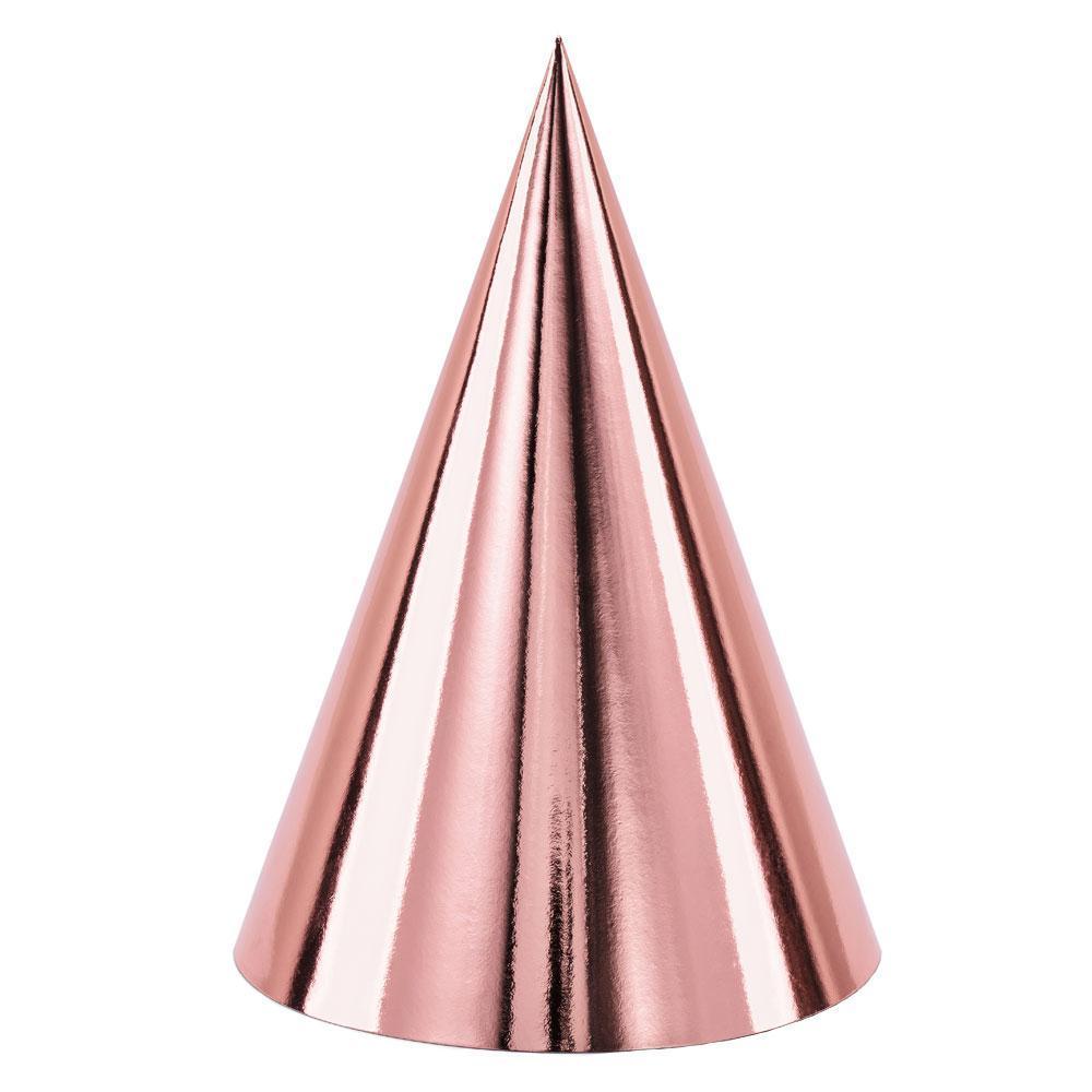 PartyDeco Partyhattar Roséguld