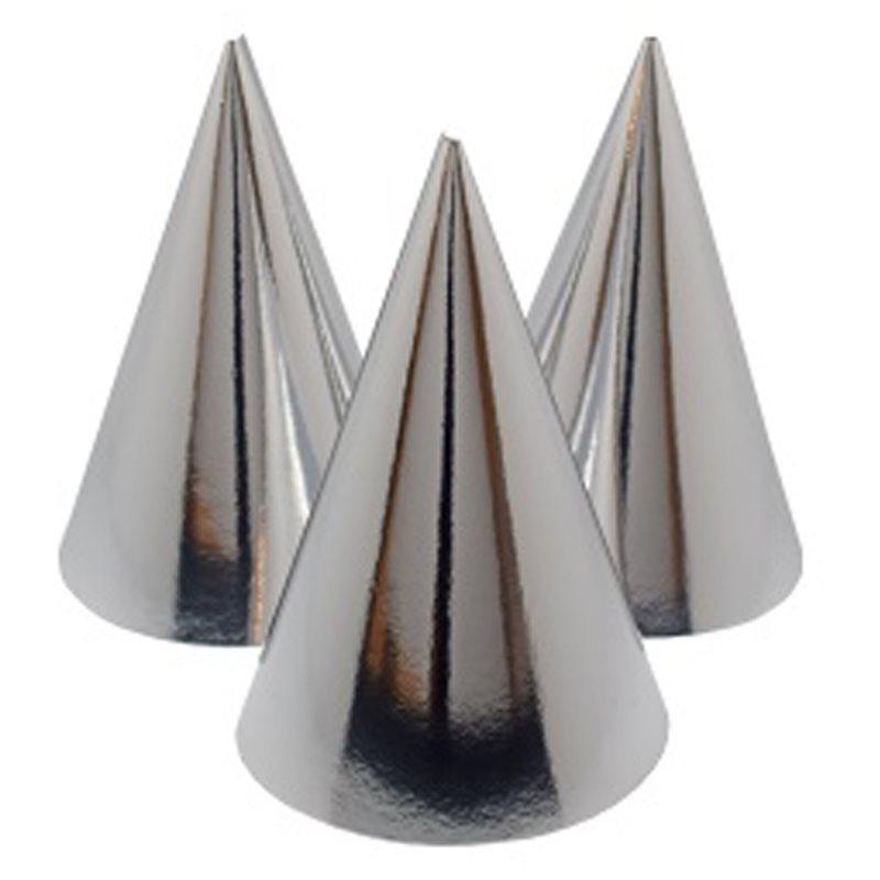 Hisab Joker Masks And Party Hats Foil Silver 6-pack