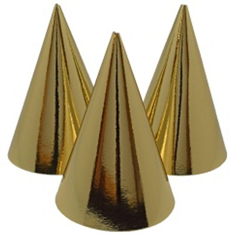 Hisab Joker Masks And Party Hats Foil Gold 6-pack