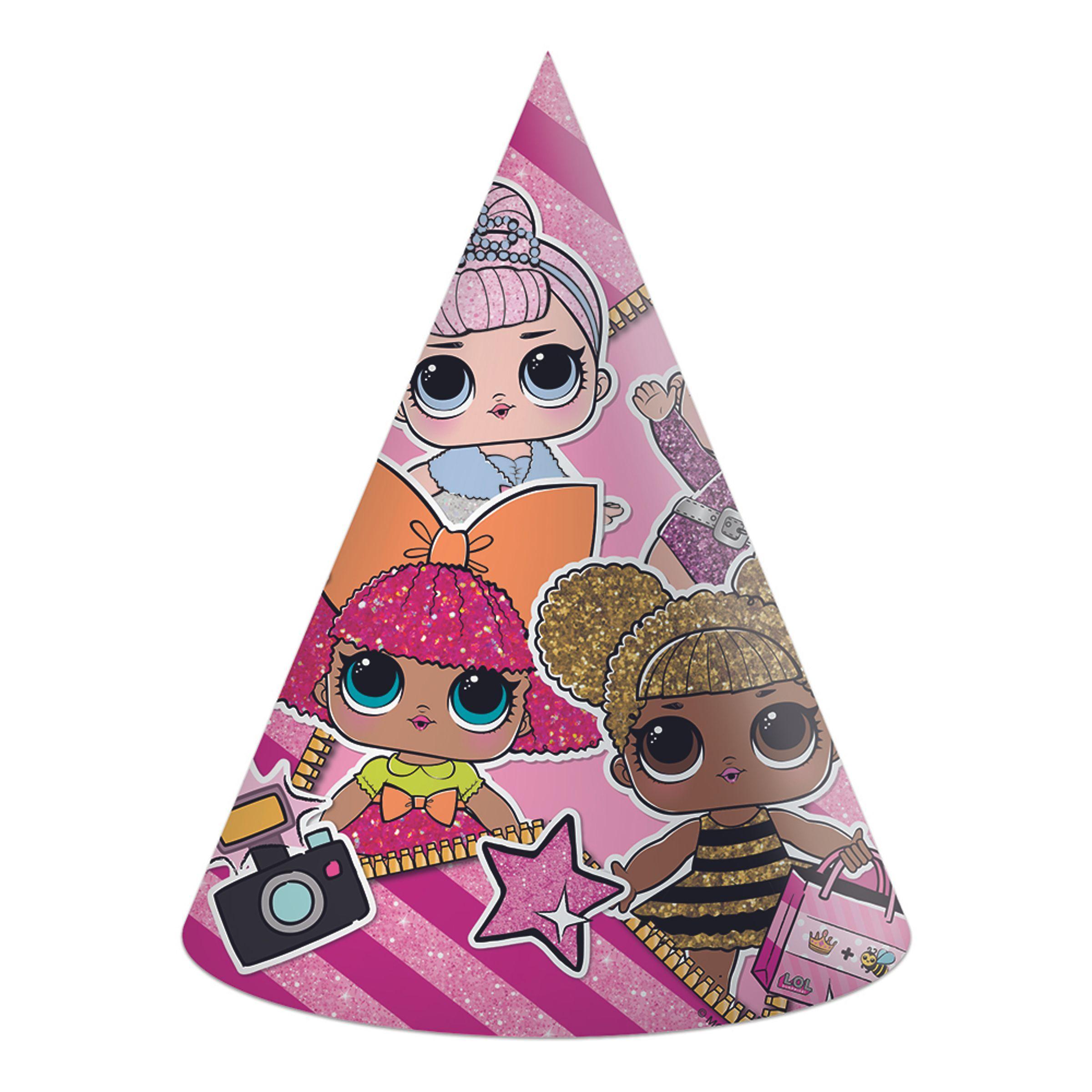 Vegaoo Partyhattar L.O.L. 6-pack