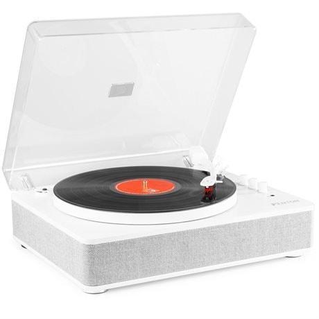 Fenton RP162W hi-fi retro skivspelare med Bluetooth och högtalare Vit, Skivspelare retor vit färg Med USB och Bluetooth