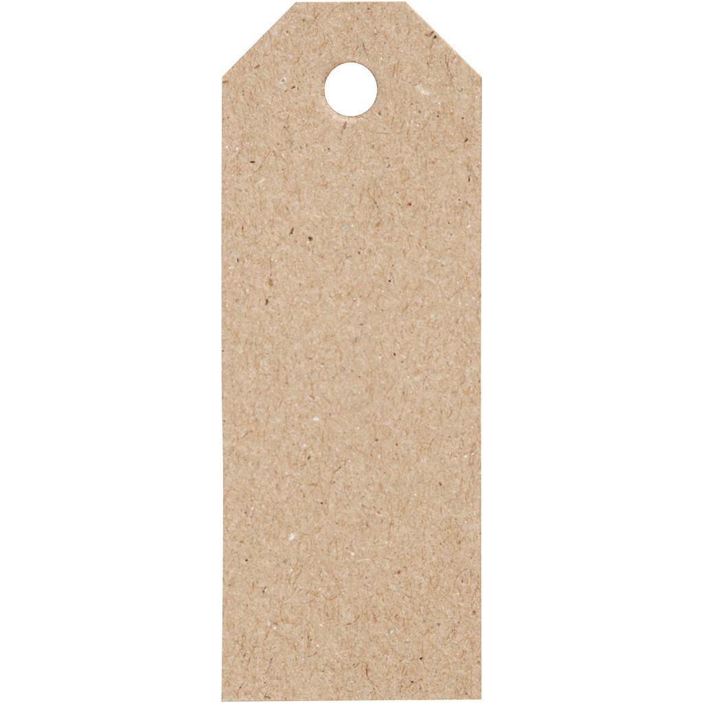 Manillamärken, natur, stl. 3x8 cm, 220 g, 20 st. 1 förp