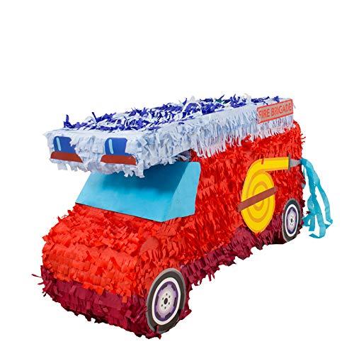 Folat Piñata and Piñata Sticks Fire Engine Red