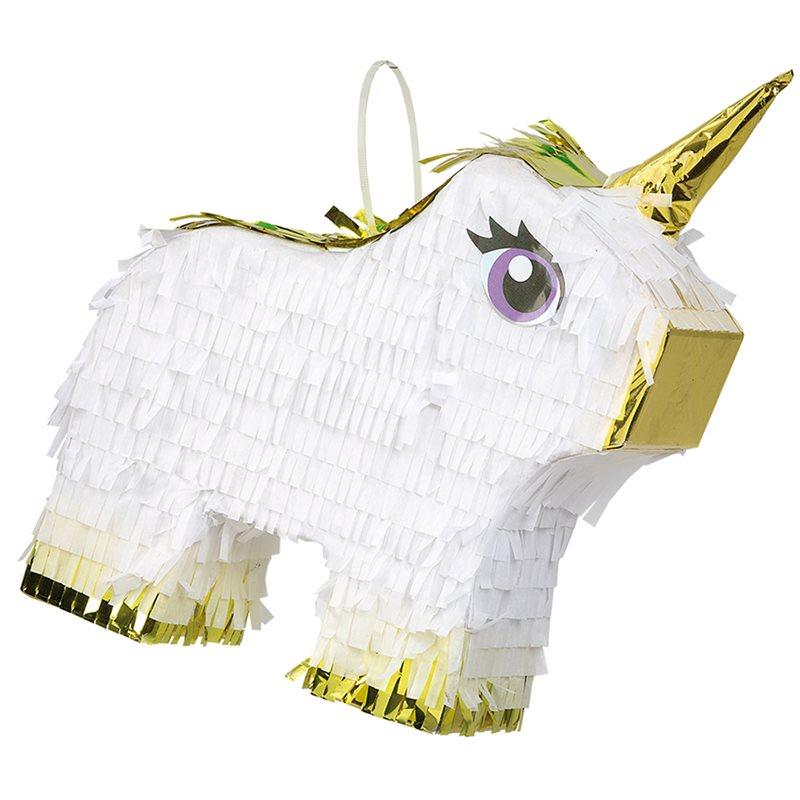 Hisab Joker Piñata Unicorn Small White/Gold