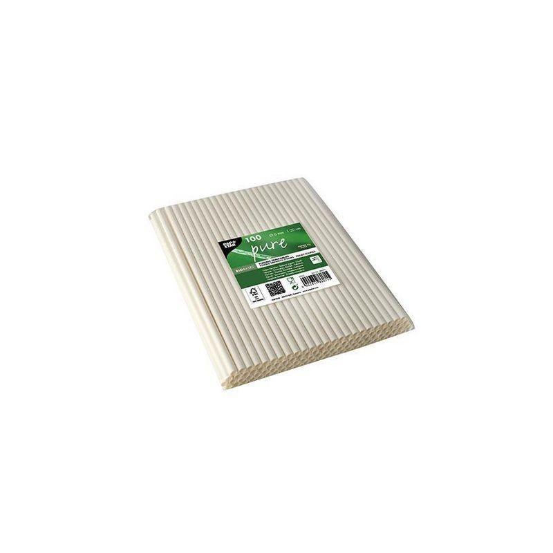 Papstar Sugrör Papper Böjbart 6 mmx20cm 100/FP