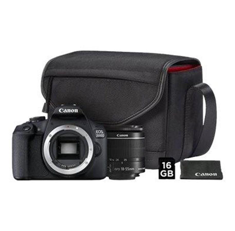 Canon EOS 2000D 18-55mm IS II + SB130 Bag + 16GB SD Card