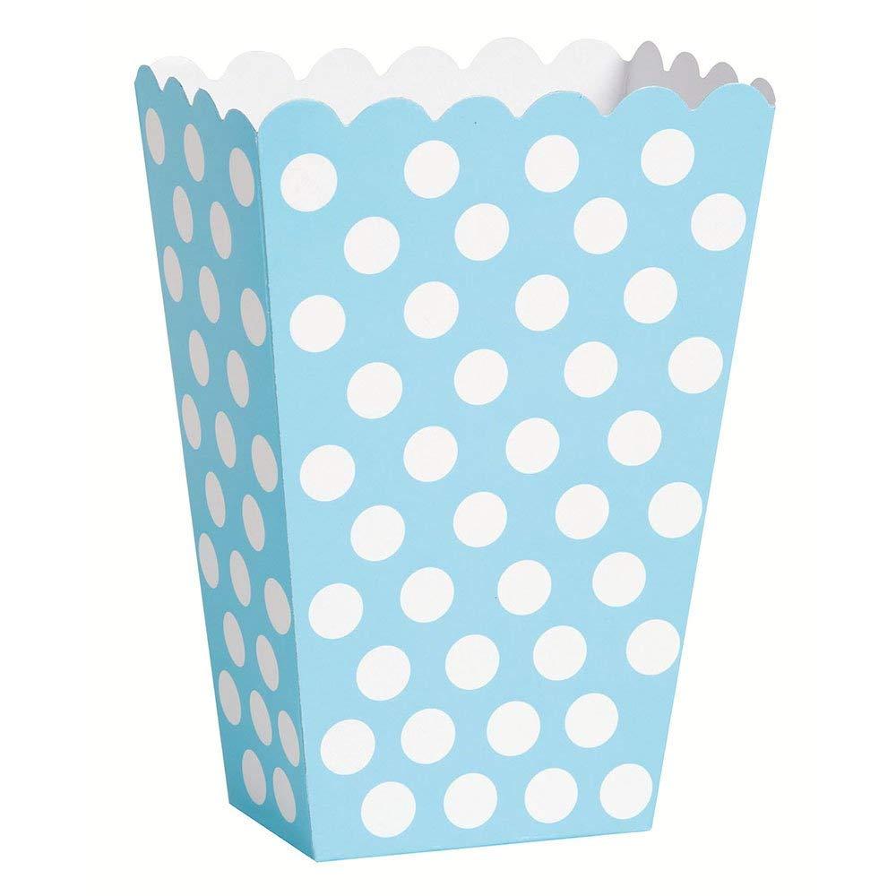 Unique Party Popcorn Box Blue 8-pack