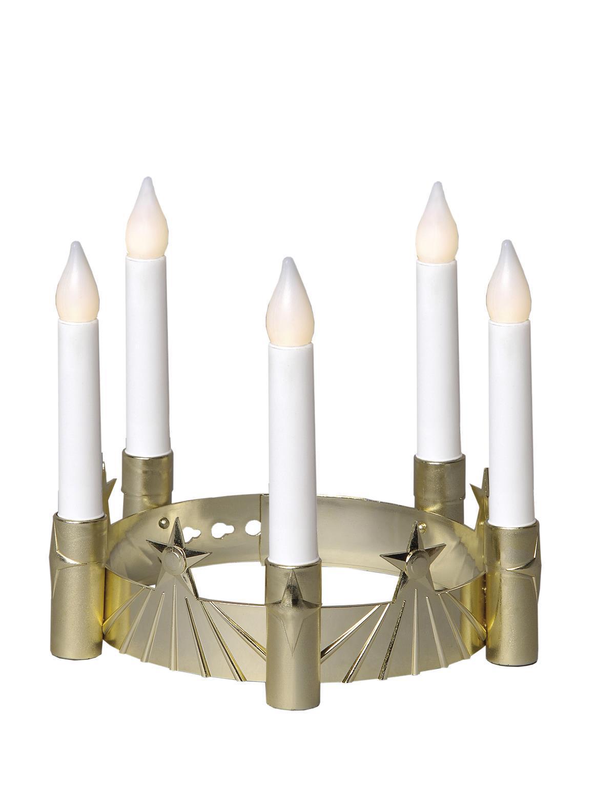 Star Trading Luciakrona Guld LED