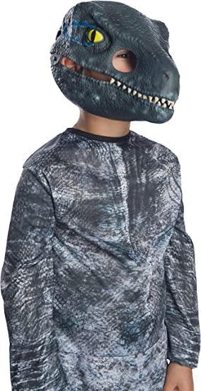 Rubies Child Velociraptor Blue Moveable Jaw Mask