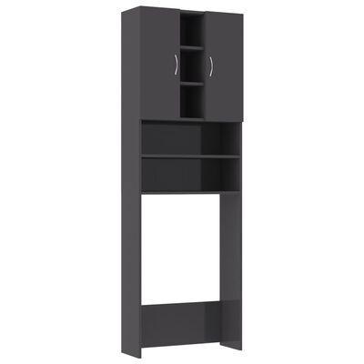 vidaXL Washing machine cabinet gray high gloss