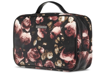 Gillian Jones Toilet Bag - Black / with Flowers