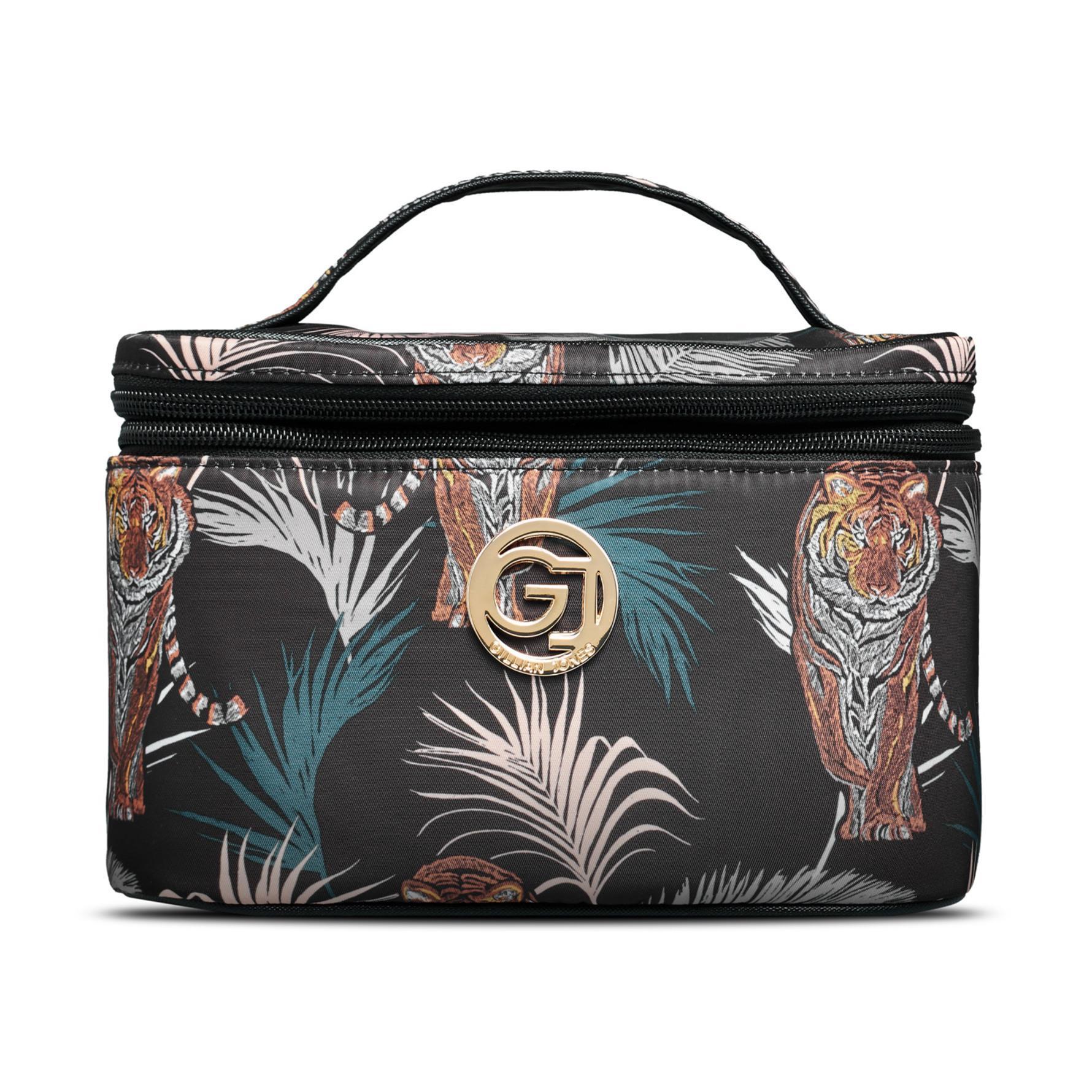 Gillian Jones Beautybox Black Tiger And Palm Print