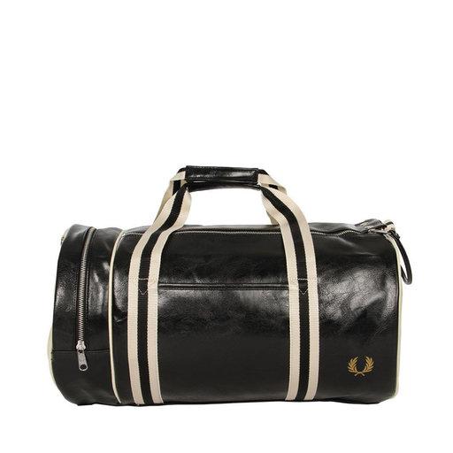 Fred Perry Classic Barrel Bag - Black/Ecru