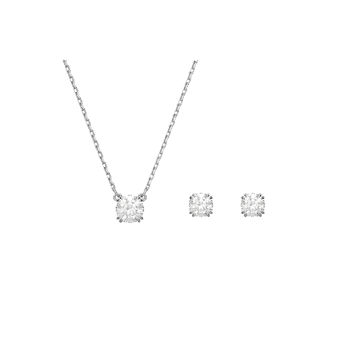 Swarovski Constella Round Jewellery Set - Silver/Transparent