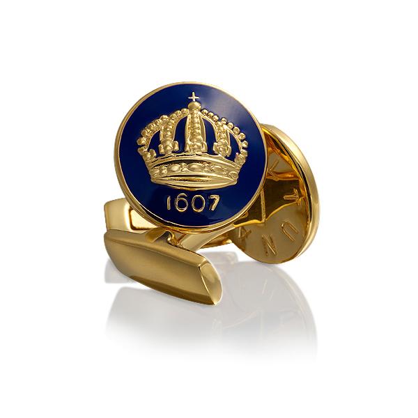 Skultuna Crown Manschettknappar Guld - Royal Blue