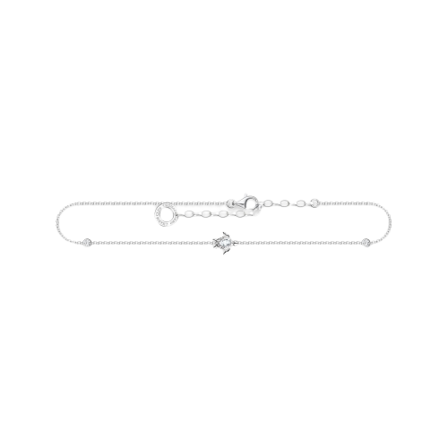 Thomas Sabo Charm Club Turtle Anklet - Silver/Transparent