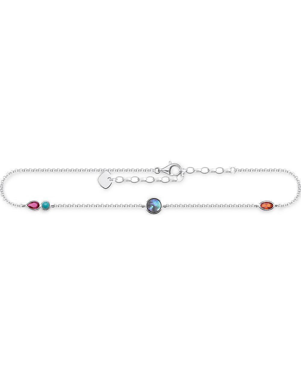Thomas Sabo Anklet colourful stones multicoloured AK0005-986-7-L27V