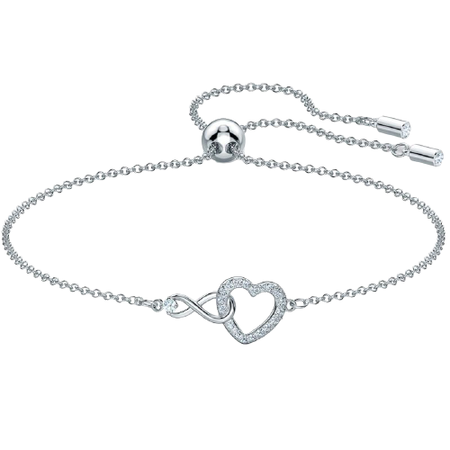 Swarovski Infinity Heart Bracelet - Silver/Transparent