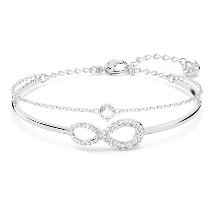 Swarovski Infinity Bangle - Silver/Transparent