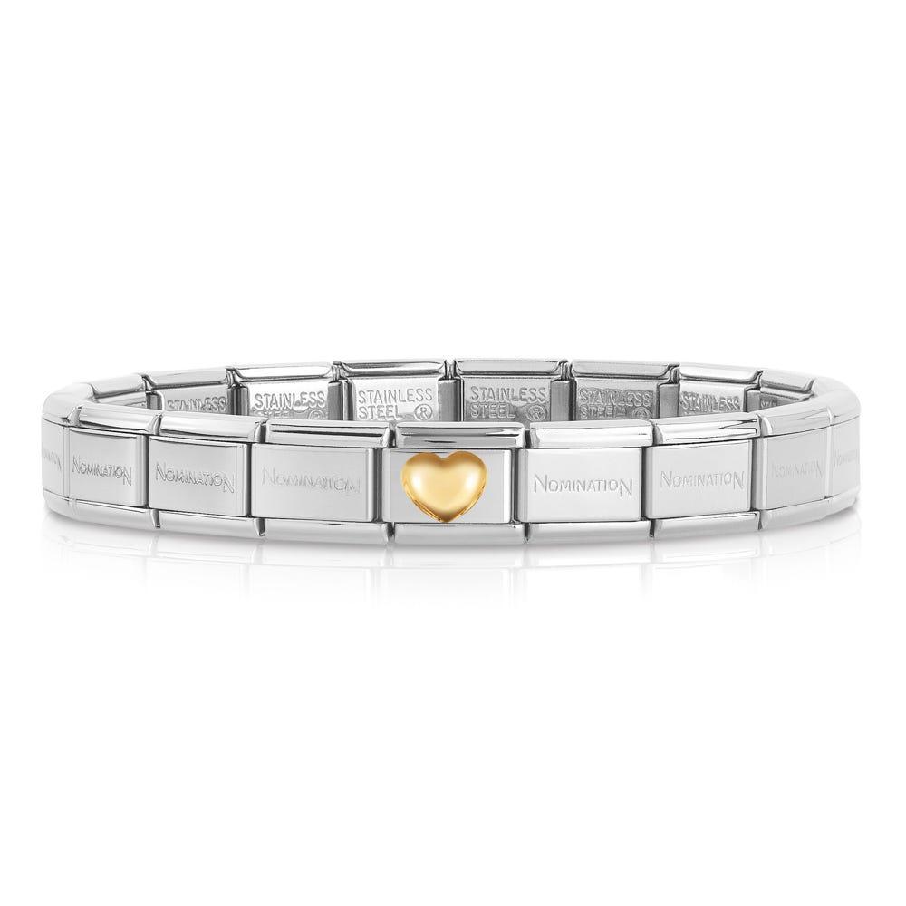 Nomination Classic Gold Heart Starter Bracelet - Silver/Gold