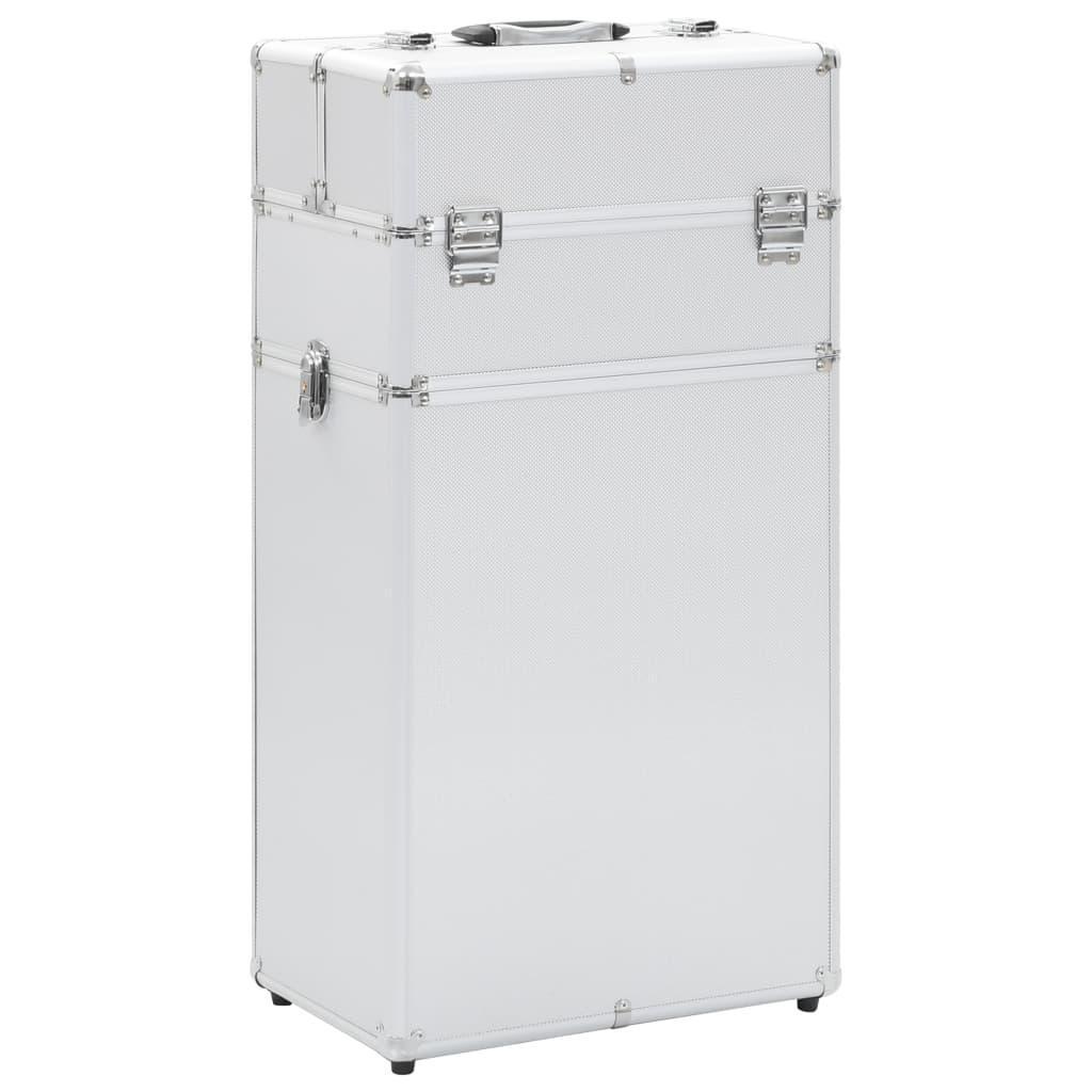vidaXL Make-up Trolley Aluminium Case Cosmetic Suitcase