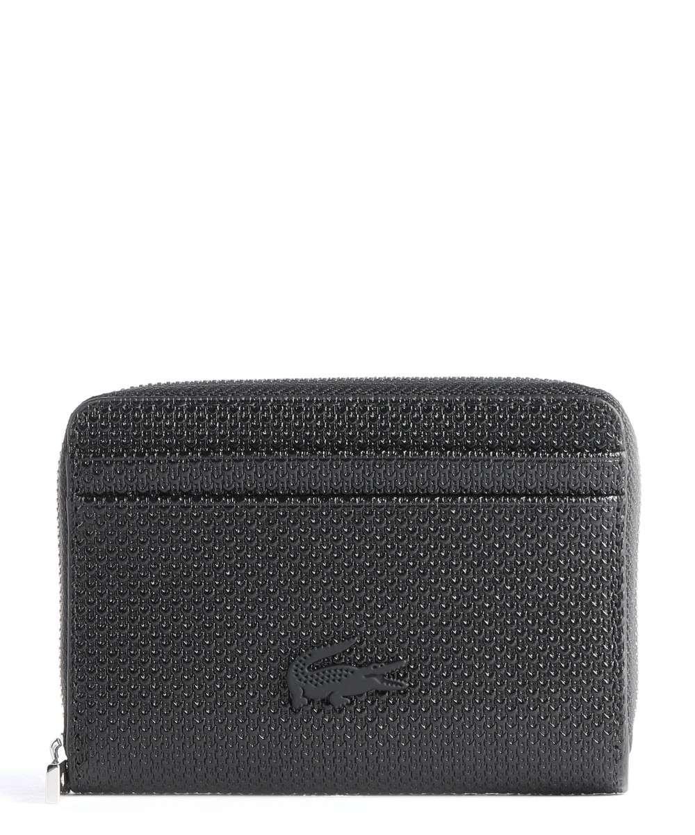 Lacoste Chantaco Zippered Fine Small Coin Pouch - Black