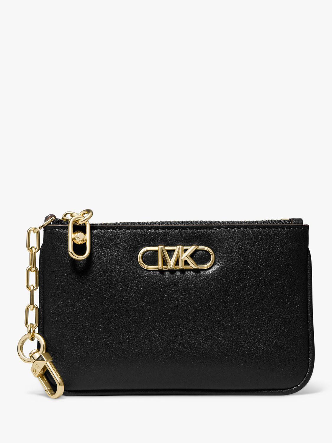 Michael Kors Parker Small Leather Zip Card Case - Black