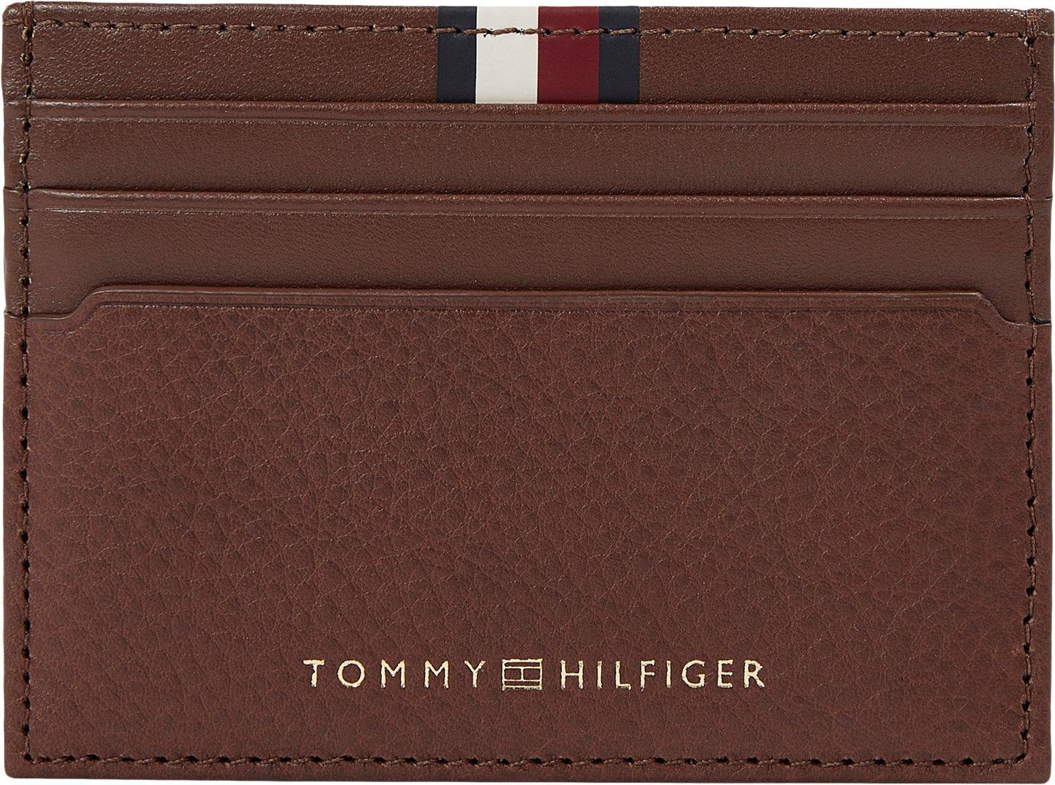 Tommy Hilfiger Premium Leather Credit Card - DARK CHESTNUT