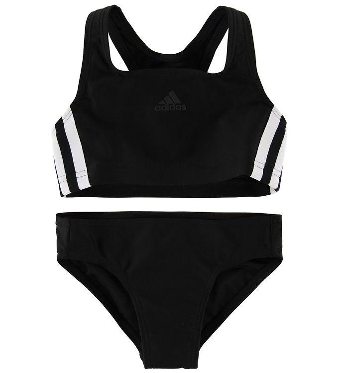 adidas Girl's 3-Stripes Bikini - Black/White (DQ3318)
